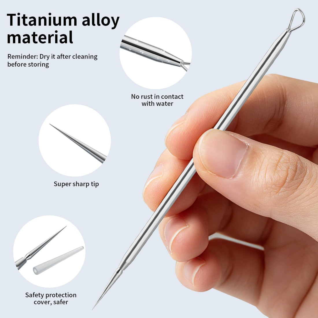 How to Safely Remove Blackheads and Pimples with the ZIZZON Titanium Lancet Needle