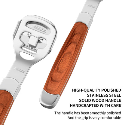 Foot Care Pedicure Callus Shaver Hard Skin Remover Wood Handle 10 Blades