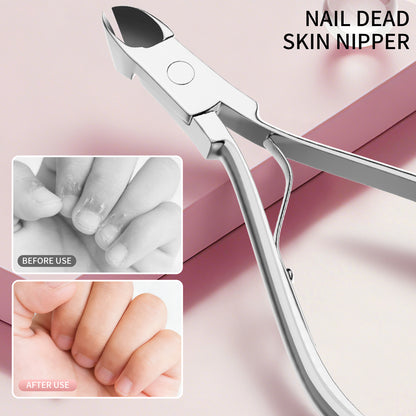 Nail Clippers Kit Manicure Pedicure Set with Holographic Case(Pink)