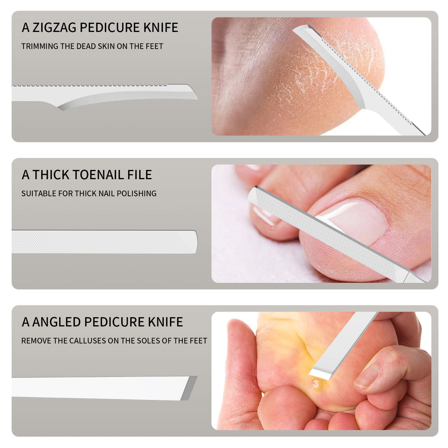 7 Pcs Ingrown Toenail File and Lifters Set, Stainless Steel Ingrown Toenail Removal Kit, Under Nail Cleaner Pedicure Tools