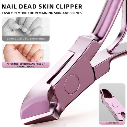 Professional Nail Care Kit, 12-Piece Manicure & Pedicure Grooming Set with Travel Case, Stainless Steel Nail Clippers, Cuticle Trimmer & Beauty Tools, Portable Gift Set(Pink)