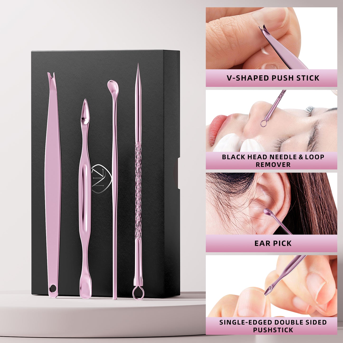Professional Nail Care Kit, 12-Piece Manicure & Pedicure Grooming Set with Travel Case, Stainless Steel Nail Clippers, Cuticle Trimmer & Beauty Tools, Portable Gift Set(Pink)
