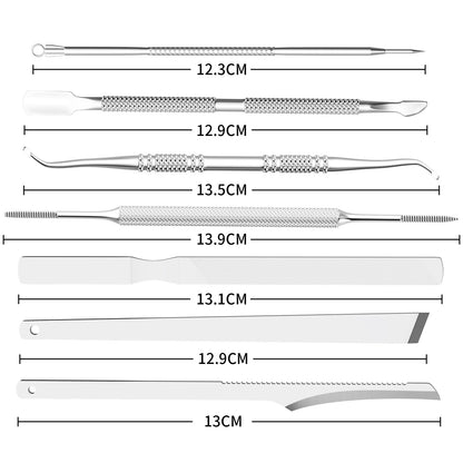 7 Pcs Ingrown Toenail File and Lifters Set, Stainless Steel Ingrown Toenail Removal Kit, Under Nail Cleaner Pedicure Tools