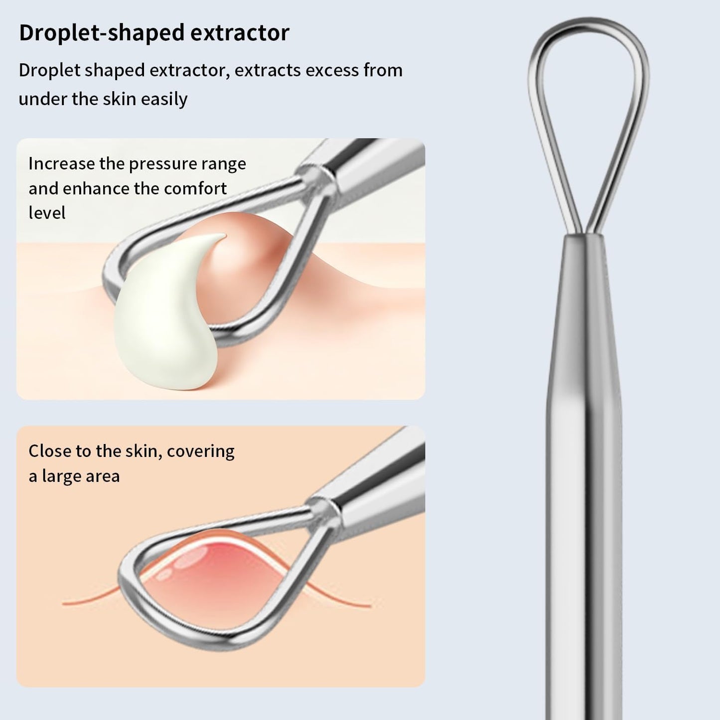 Titanium Lancet Needle Acne Blackhead Remover Pimple Extractor Popper Tool